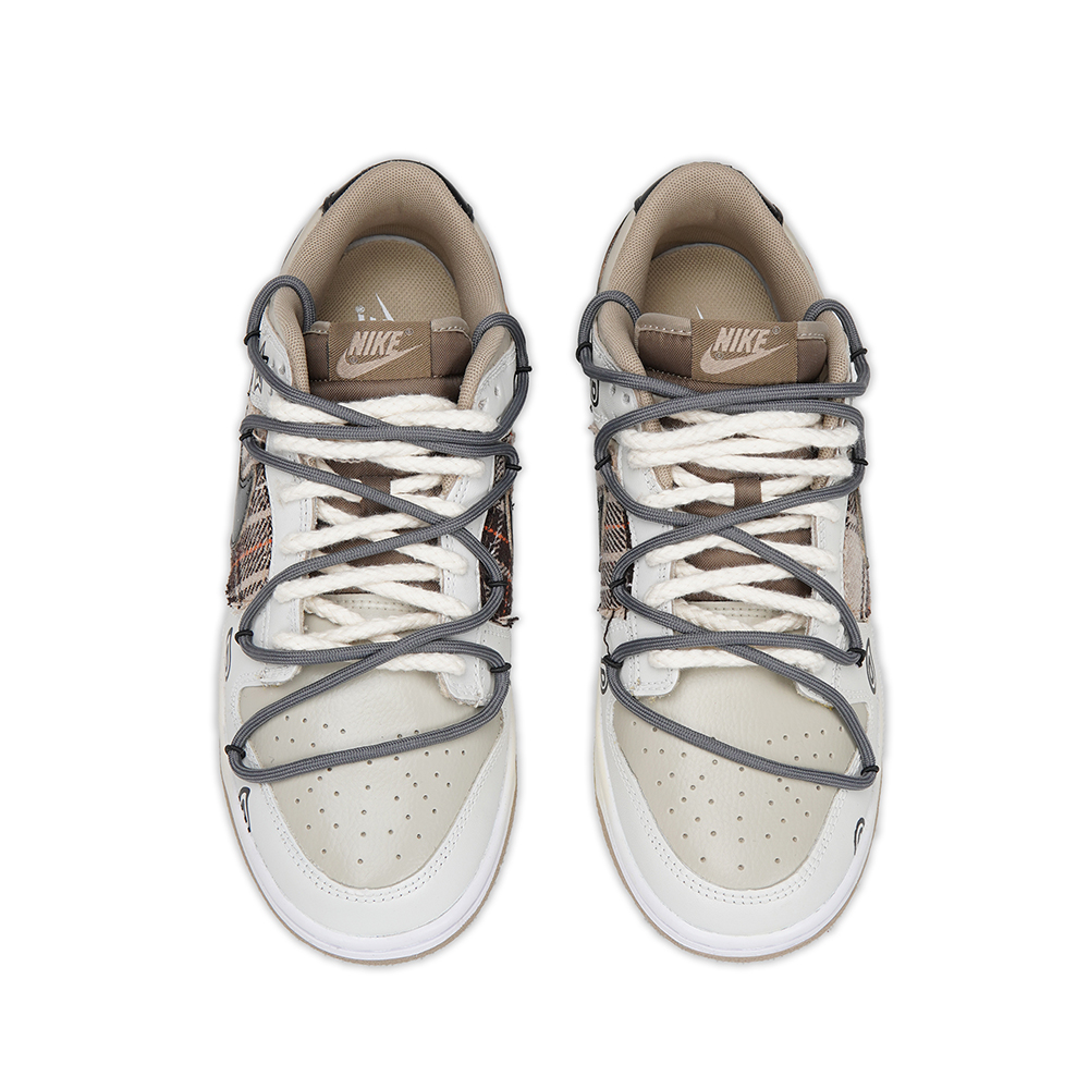 Shop 나이키 덩크 로우 '페이즐리 카키' 커스텀 (49 characters) DJ6188-200(Teamp-卡其格纹腰果花）