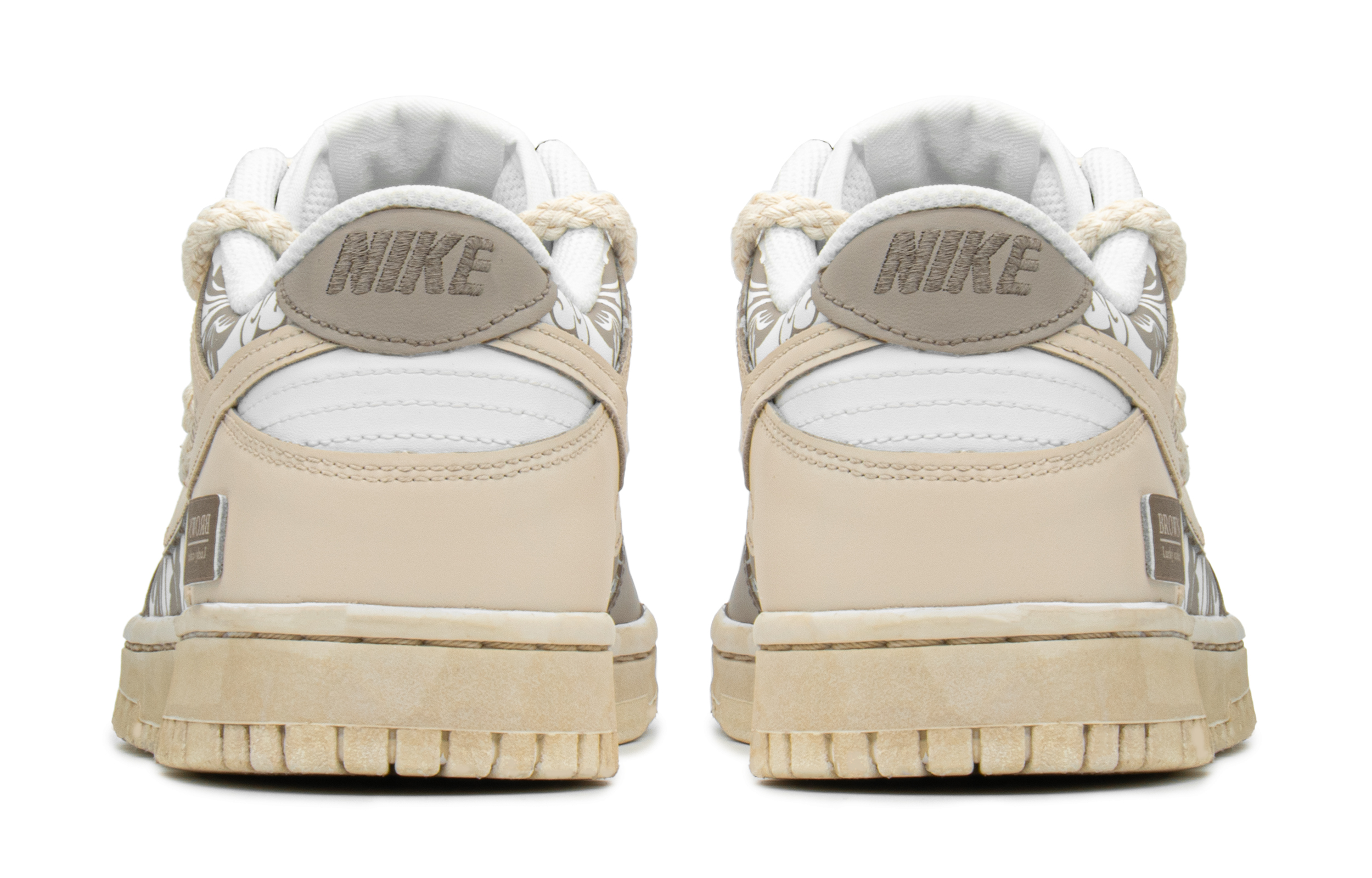 Purchase [定制鞋子] 耐克Dunk低帮‘复古手绘花卉棕白色’ DH9765-100(TeamA-DK复古花纹S-BOX)