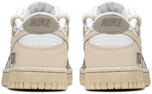 【定制球鞋】 Nike Dunk Low FZBB 復古花紋 手繪噴繪 特殊禮 低幫 板鞋 GS 棕白 Purchase 【定制球鞋】 Nike Dunk Low FZBB 復古花紋 手繪噴繪 特殊禮 低幫 板鞋 GS 棕白