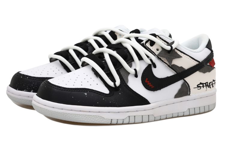Lookbook [Nike Personalizadas] Dunk Low 'Parche de Letras Blanco Desconstruido' DV0831-101(Team拾玖-街头夏日男S-BOX）