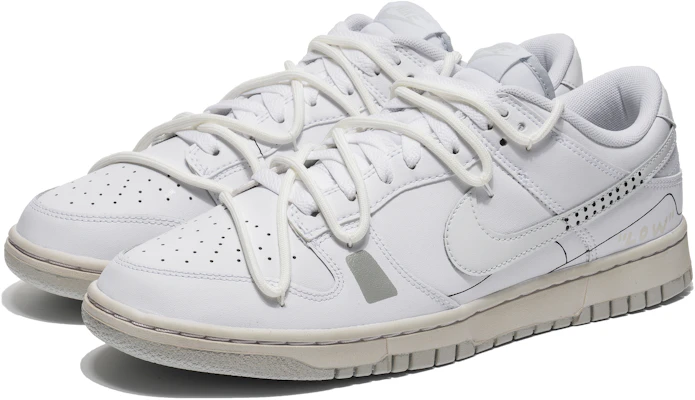 【定製球鞋】 Nike Dunk Low 野鶴製造 白貝殼 復古穿搭 做舊 解構雙鞋帶 低筒 板鞋 男款 白灰 Lookbook 【定製球鞋】 Nike Dunk Low 野鶴製造 白貝殼 復古穿搭 做舊 解構雙鞋帶 低筒 板鞋 男款 白灰