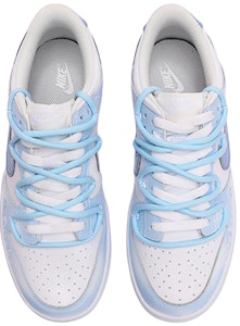 【訂製球鞋】Nike Dunk Low 可愛小熊 清新藍 漸變 解構雙鞋帶 休閒 低筒 滑板鞋 GS 藍白 Purchase 【訂製球鞋】Nike Dunk Low 可愛小熊 清新藍 漸變 解構雙鞋帶 休閒 低筒 滑板鞋 GS 藍白