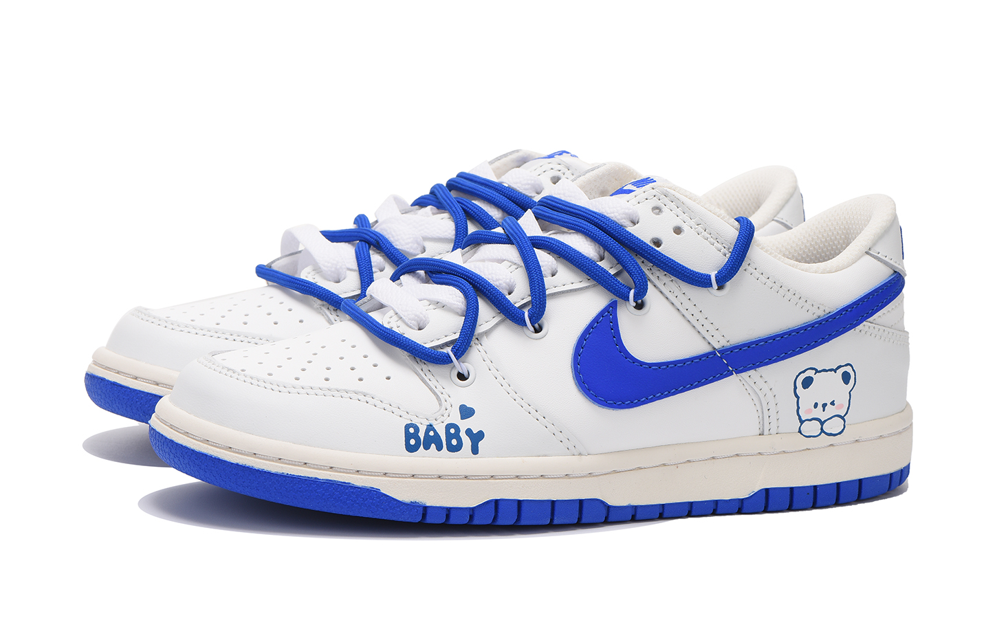 Lookbook 【定制鞋】Nike Dunk Low '可爱兔兔解构白' DH9765-105(Team59-女款蓝兔子)