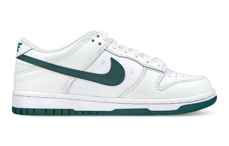 Order [Kasukan Tersuai] Nike Dunk Low 'Grafiti Bola Benang Kucing Comel' FD9911-101(Team叁-女款绿钩猫线团)