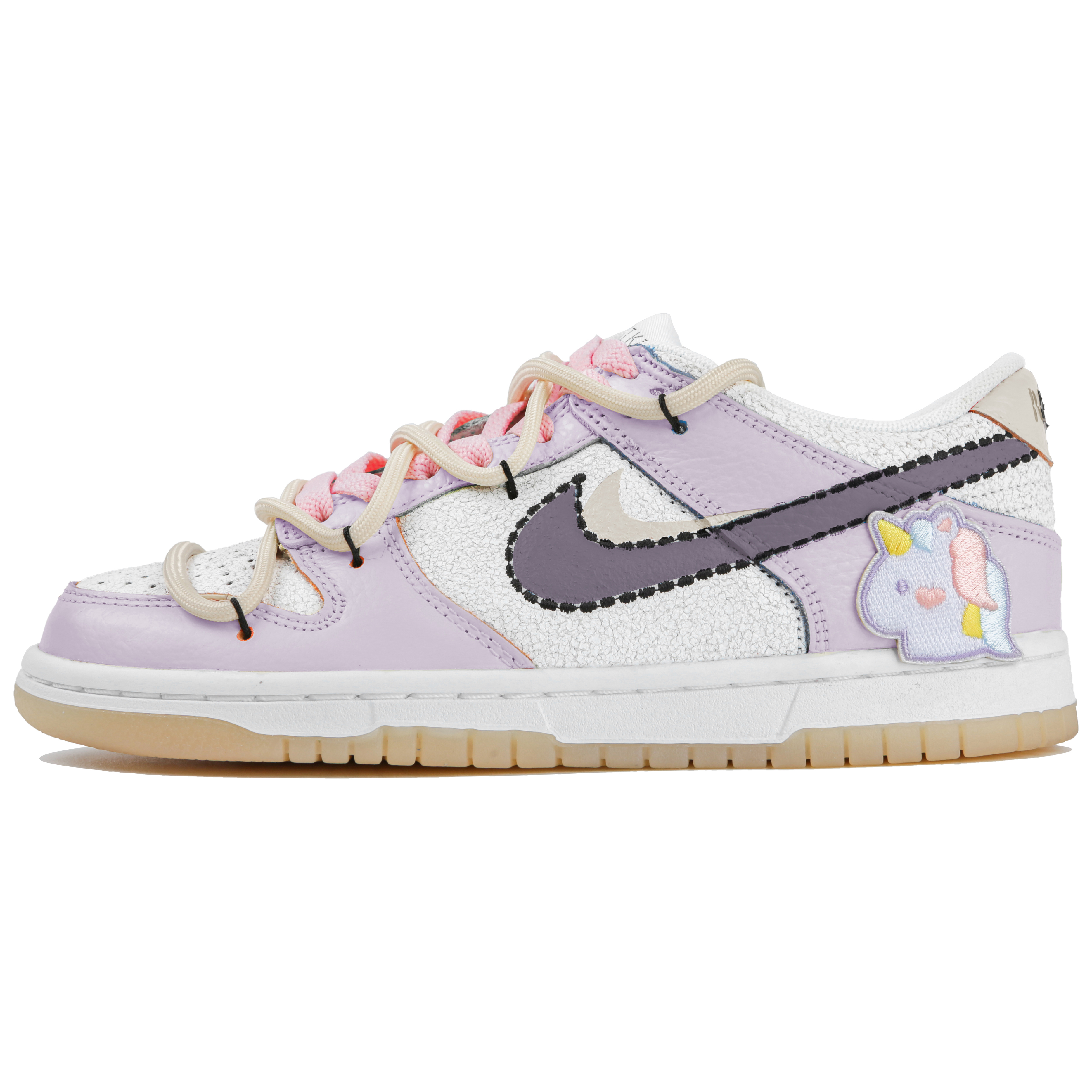 Buy [定制鞋款] 耐克Dunk Low '可爱派对 白/紫色' DX3363-100(Team4-女款尤尼可)