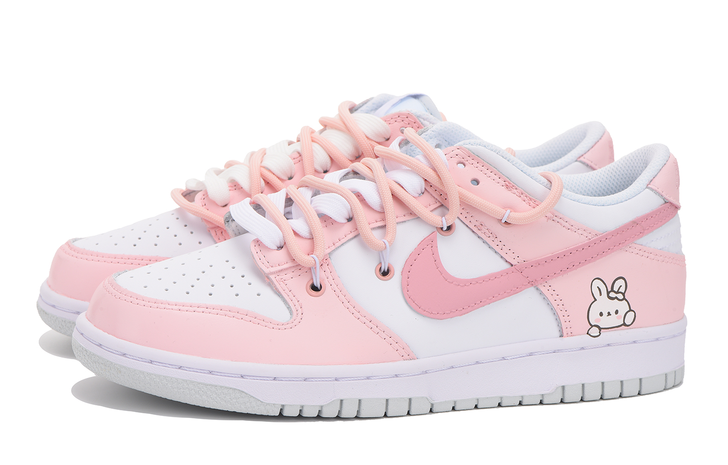 Lookbook ナイキ ダンク ロー "キュートピンク" (カスタム) DH9765-102(Team59-女款可爱兔子二)