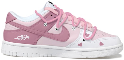 【定制球鞋】 Nike Dunk Low 可愛草莓小兔 解構鞋帶 甜美 少女 禮物 夢幻 低幫 板鞋 GS 紫粉 Order 【定制球鞋】 Nike Dunk Low 可愛草莓小兔 解構鞋帶 甜美 少女 禮物 夢幻 低幫 板鞋 GS 紫粉