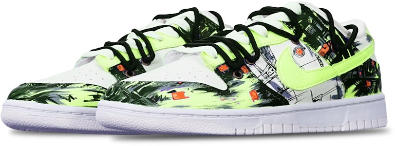 【カスタムシューズ】ナイキ ダンク ロー 'サイバーパンク抽象グラフィティ黄白' DH9765-100(TeamT-赛博涂鸦黄白S-BOX) Lookbook 【カスタムシューズ】ナイキ ダンク ロー 'サイバーパンク抽象グラフィティ黄白' DH9765-100(TeamT-赛博涂鸦黄白S-BOX)