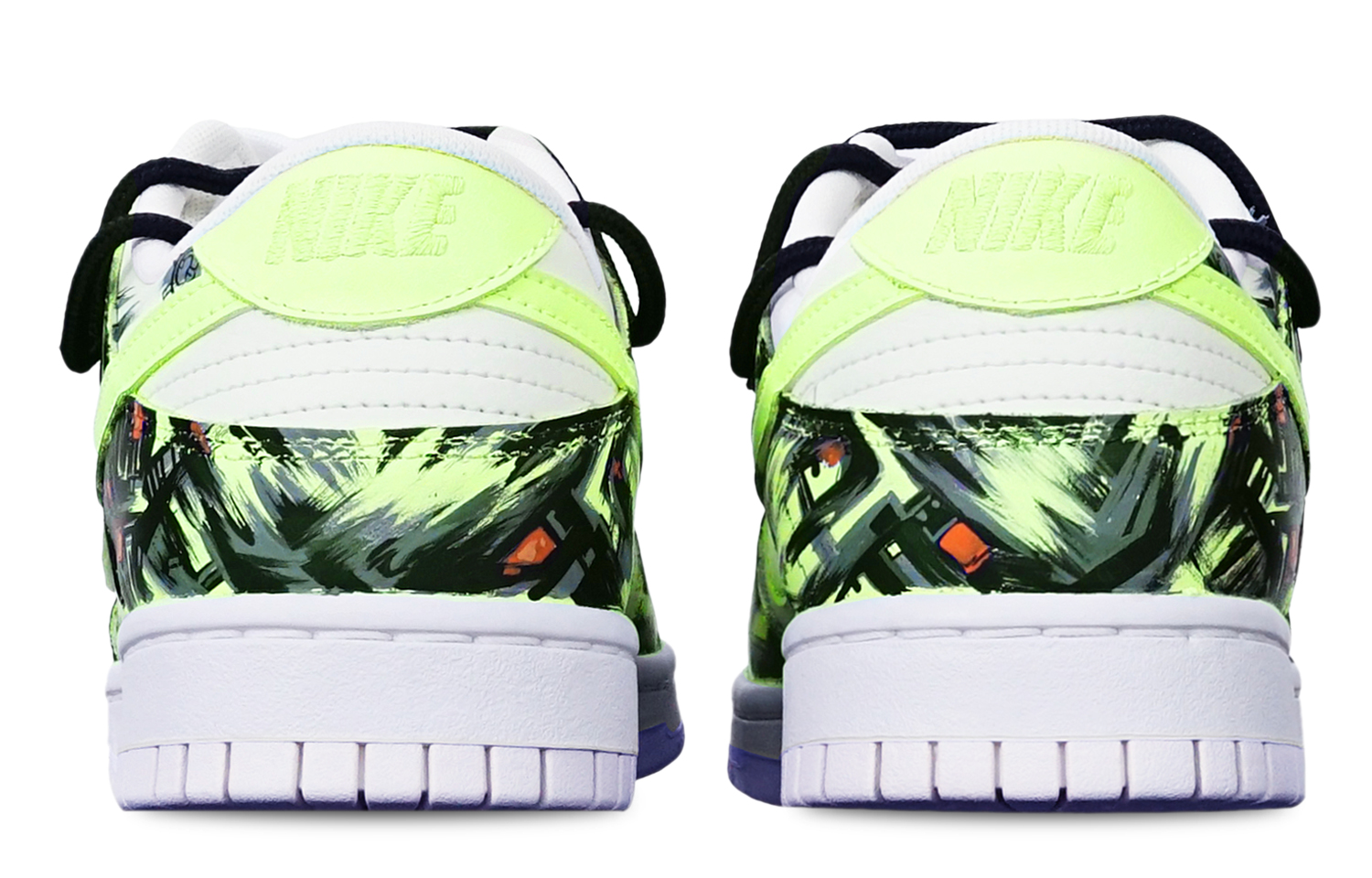 Shop [定制鞋] 耐克Dunk Low '赛博朋克抽象涂鸦黄白' DH9765-100(TeamT-赛博涂鸦黄白S-BOX)