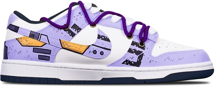 【客製球鞋】 Nike Dunk Low 戰損II高達機械風賽博龐克 解構雙鞋帶 限量特殊鞋盒 低筒 滑板鞋 GS 藍紫 Order 【客製球鞋】 Nike Dunk Low 戰損II高達機械風賽博龐克 解構雙鞋帶 限量特殊鞋盒 低筒 滑板鞋 GS 藍紫