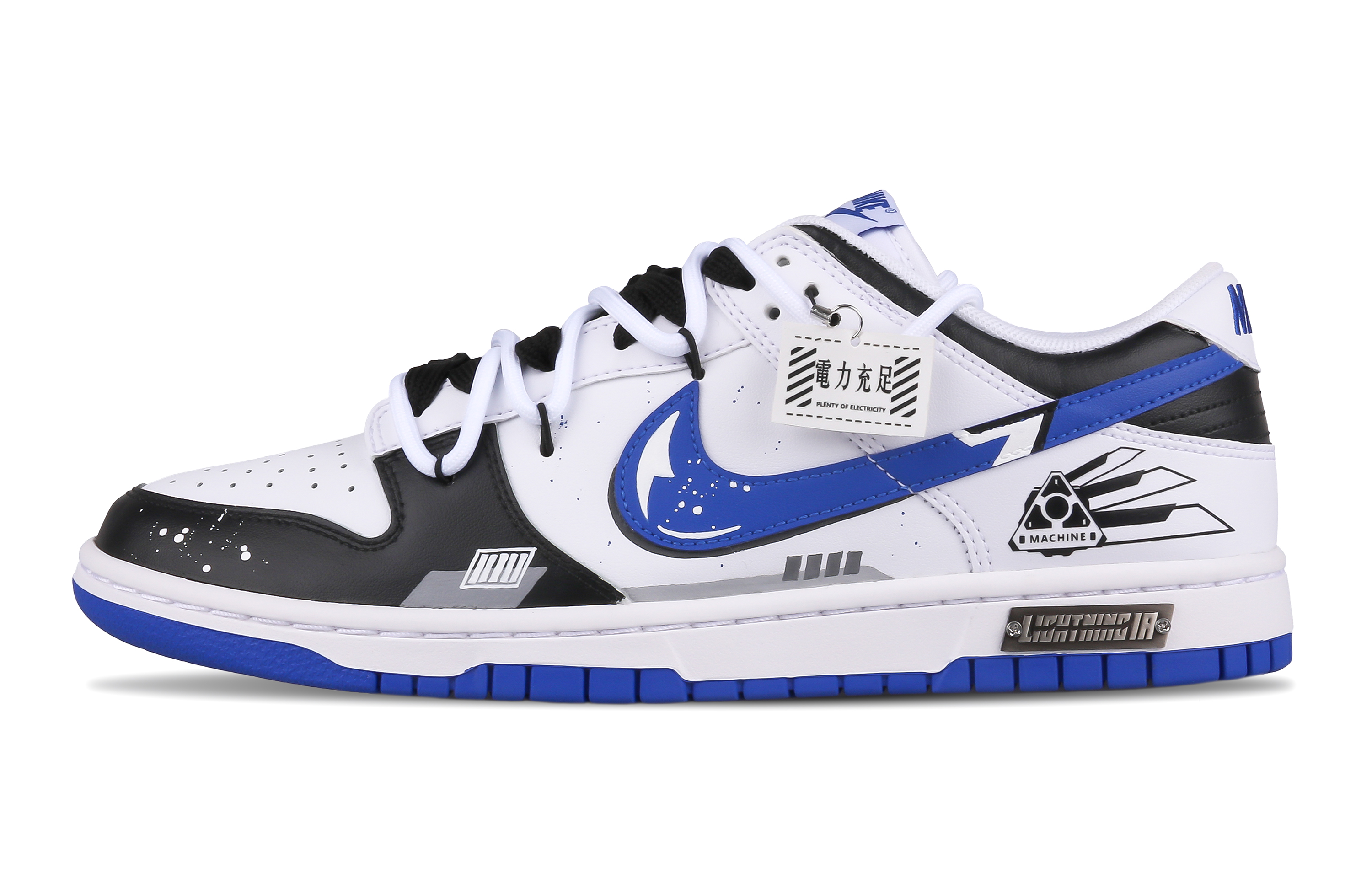 Order [Kasut Custom] Nike Dunk Low 'Cyberpunk Biru Putih' DV0831-104(Team43-男款电力充足S-BOX)