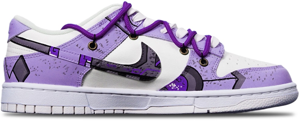 【定制球鞋】 Nike Dunk Low 賽博朋克 機械風 解構 特殊鞋盒 低幫 板鞋 GS 紫白色 Order 【定制球鞋】 Nike Dunk Low 賽博朋克 機械風 解構 特殊鞋盒 低幫 板鞋 GS 紫白色