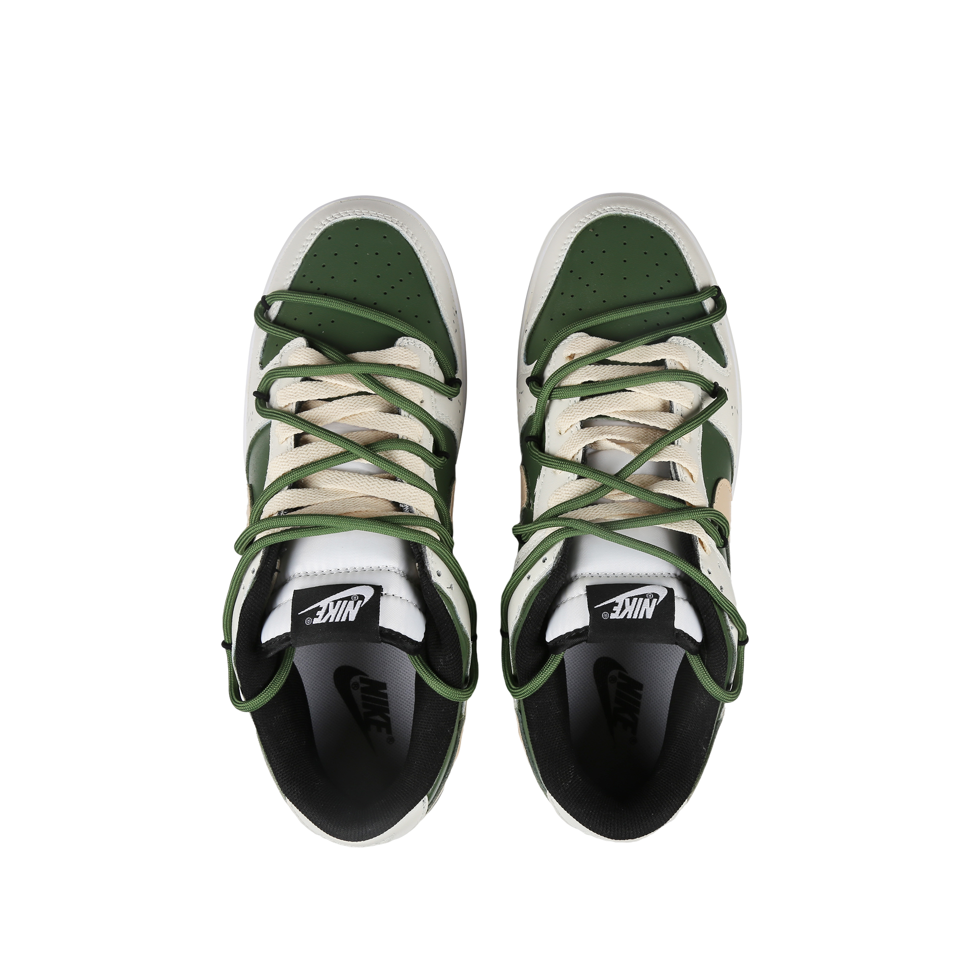 [Custom Shoes] Nike Dunk Low 'Cyberpunk Deconstructed White Green' 圖 4