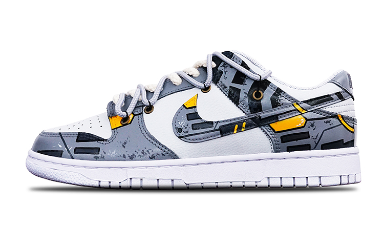 Buy 【定制球鞋】Nike Dunk Low 賽博朋克 機能風 Vibe風 特殊鞋盒 解構 低幫 板鞋 GS 白灰橙
