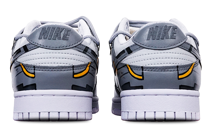 Shop 【定制球鞋】Nike Dunk Low 賽博朋克 機能風 Vibe風 特殊鞋盒 解構 低幫 板鞋 GS 白灰橙