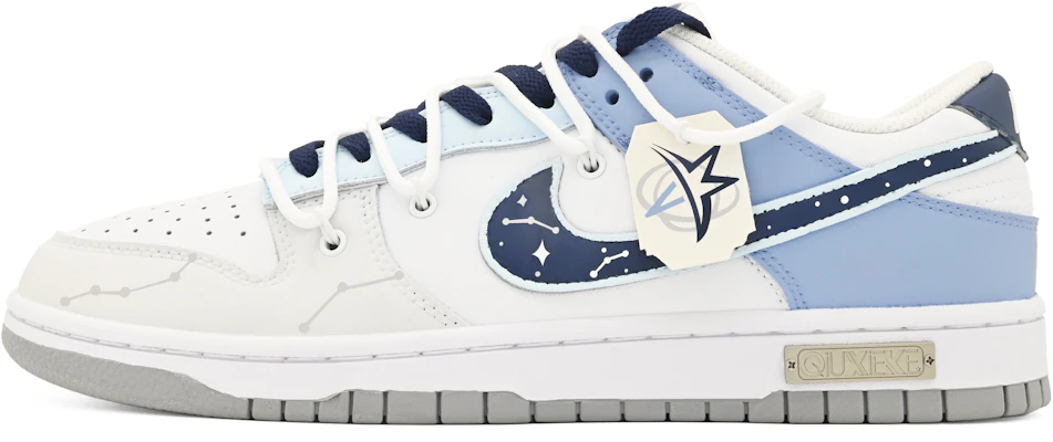 【訂製球鞋】 Nike Dunk 低筒 星座 塗鴉 浪漫銀河 賽博龐克 低筒 板鞋 GS 藍白 Order 【訂製球鞋】 Nike Dunk 低筒 星座 塗鴉 浪漫銀河 賽博龐克 低筒 板鞋 GS 藍白