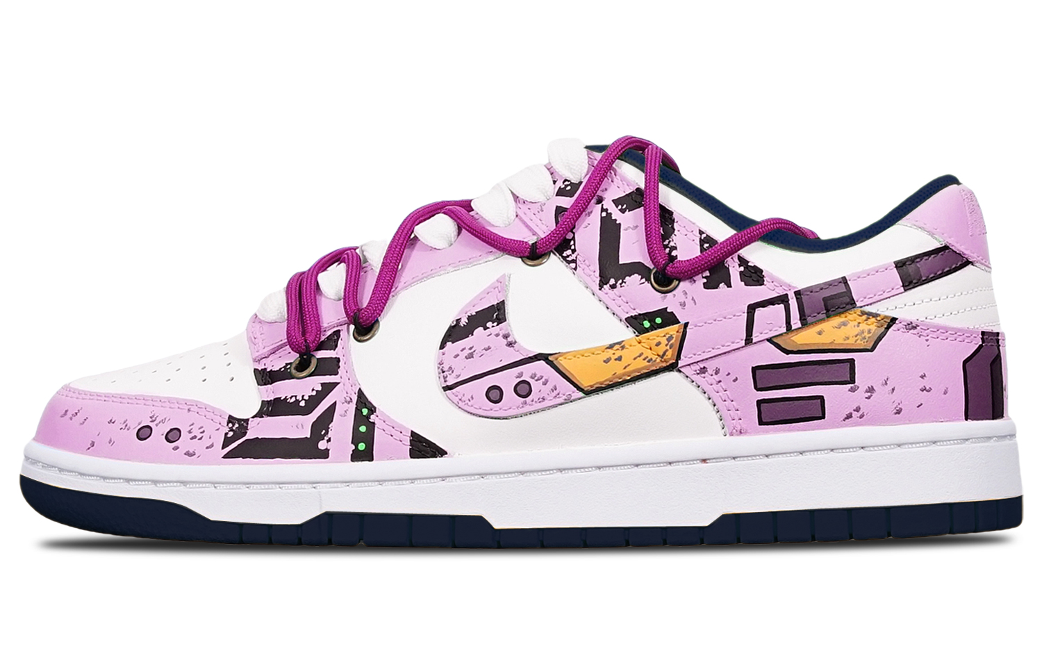 Buy [Kasut Custom] Nike Dunk Low 'Cyberpunk Gundam' DH9765-300(TeamT-战损II紫红S-BOX)