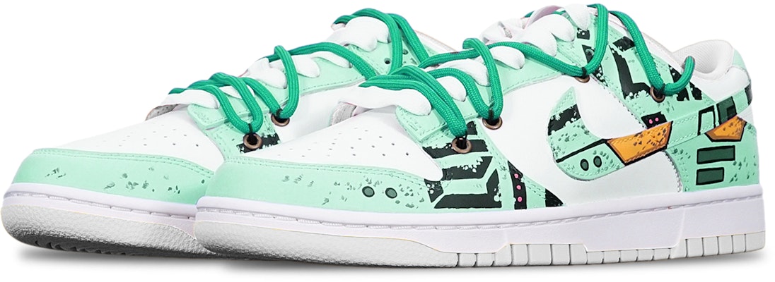 나이키 덩크 로우 '사이버펑크 건담 해체 녹백' (59 characters) DH9765-100(TeamT-战损II绿白S-BOX) Lookbook 나이키 덩크 로우 '사이버펑크 건담 해체 녹백' (59 characters) DH9765-100(TeamT-战损II绿白S-BOX)