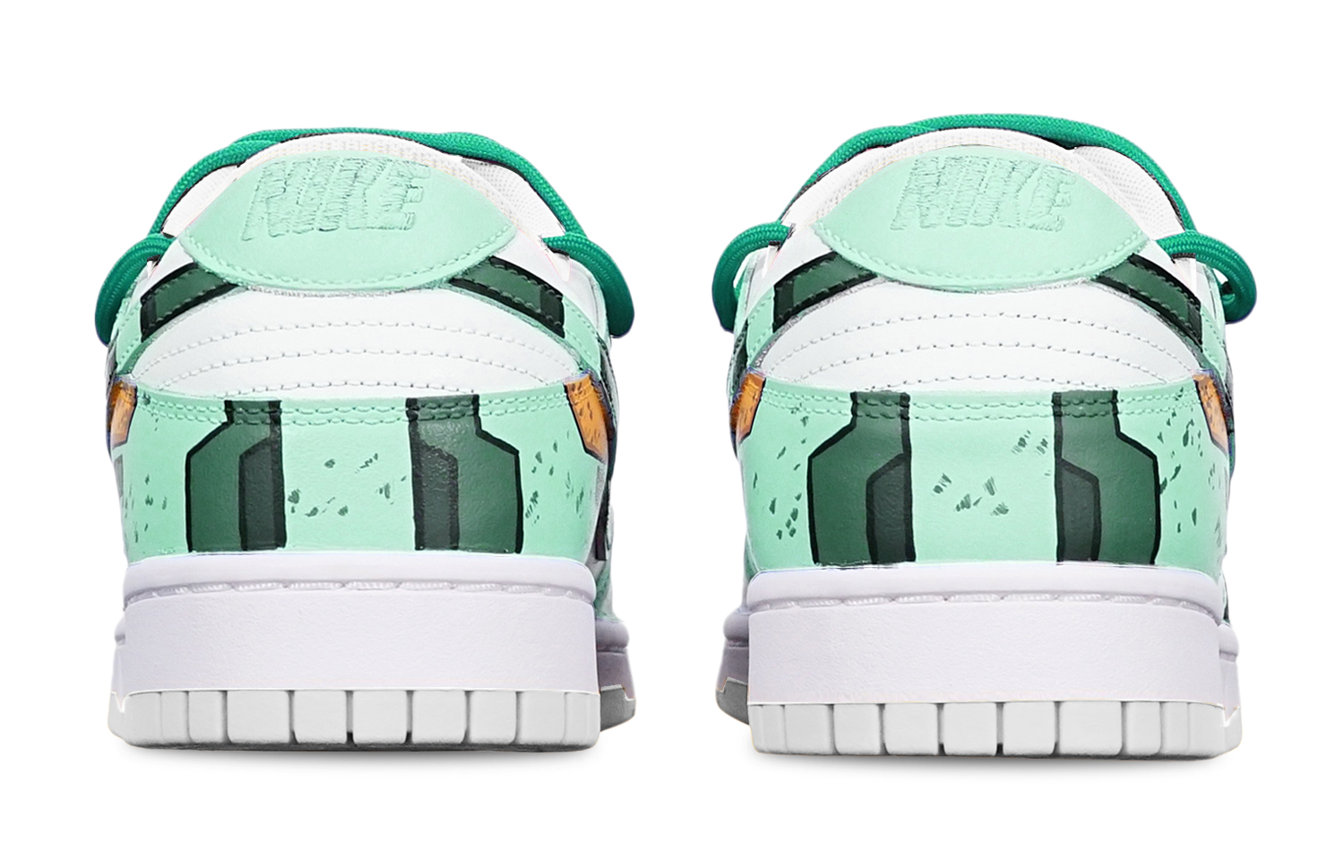 Shop [定制鞋款] 耐克Dunk Low '赛博朋克高达解构绿白' DH9765-100(TeamT-战损II绿白S-BOX)