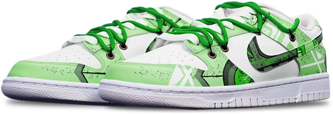 나이키 덩크 로우 '사이버펑크 메카 애플그린' (커스텀) DH9765-100(TeamT-战损苹果绿女S-BOX) Lookbook 나이키 덩크 로우 '사이버펑크 메카 애플그린' (커스텀) DH9765-100(TeamT-战损苹果绿女S-BOX)