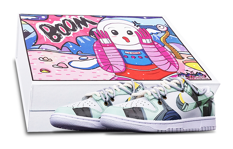 Buy カスタムシューズ ナイキダンクロー「サイバーパンク メカ ザク バイブ」 DH9765-100(TeamT-扎古白灰绿S-BOX)