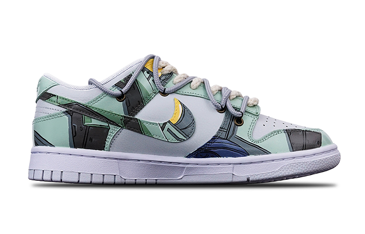 Lookbook カスタムシューズ ナイキダンクロー「サイバーパンク メカ ザク バイブ」 DH9765-100(TeamT-扎古白灰绿S-BOX)