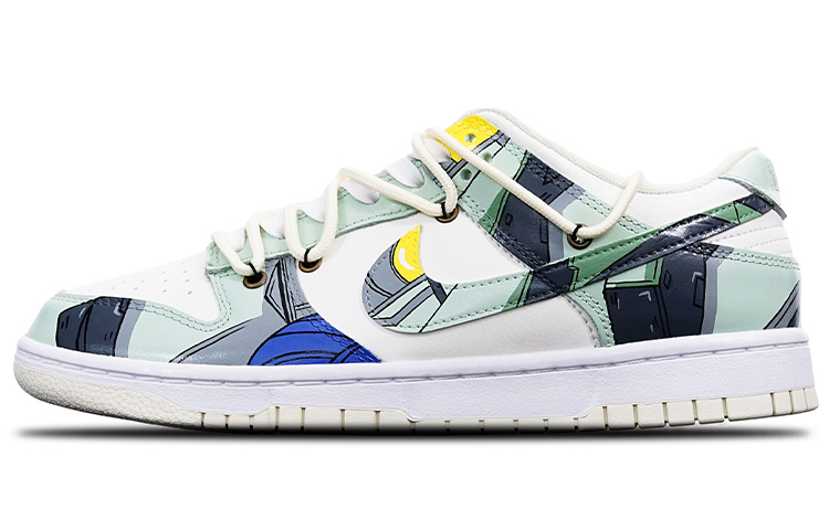 Buy [Kasut Tersuai] Nike Dunk Low 'Cyberpunk Mobile Suit Zaku' DJ6188-100(TeamT-扎古绿白黄S-BOX)