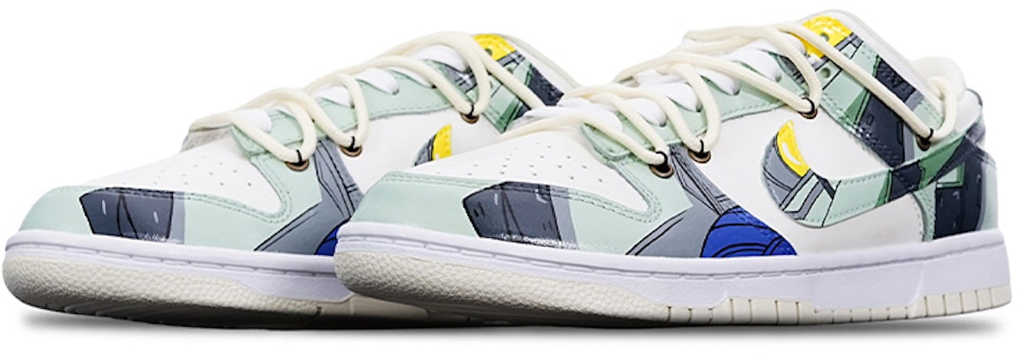 【カスタムシューズ】ナイキ ダンク ロー「サイバーパンクモビルスーツザク風」 DJ6188-100(TeamT-扎古绿白黄S-BOX) Lookbook 【カスタムシューズ】ナイキ ダンク ロー「サイバーパンクモビルスーツザク風」 DJ6188-100(TeamT-扎古绿白黄S-BOX)