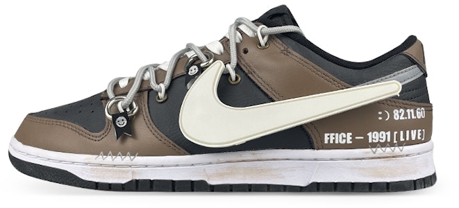 【定制球鞋】 Nike Dunk Low 賽博朋克 Led勾 摩卡 笑臉 金屬扣 低幫 板鞋 GS 黑棕色 Buy 【定制球鞋】 Nike Dunk Low 賽博朋克 Led勾 摩卡 笑臉 金屬扣 低幫 板鞋 GS 黑棕色