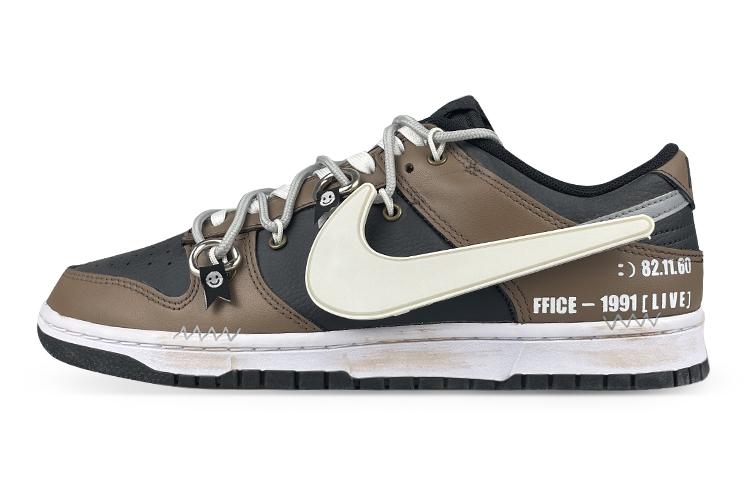 Buy [定制鞋款] 耐克Dunk Low '赛博朋克摩卡微笑脸扣' DJ6188-002(Team叁-男LED摩卡金属扣)