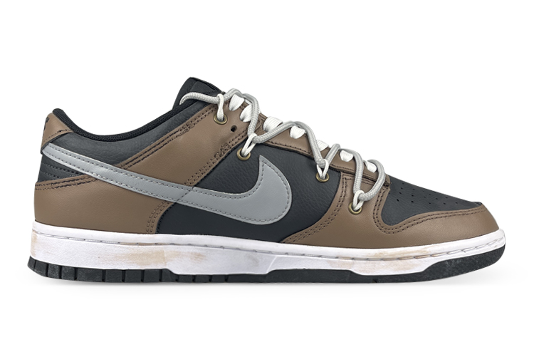 Lookbook [Sepatu Custom] Nike Dunk Low 'Cyberpunk Mocha Smile' CW1590-100(Team叁-女款LED摩卡笑脸金属扣)