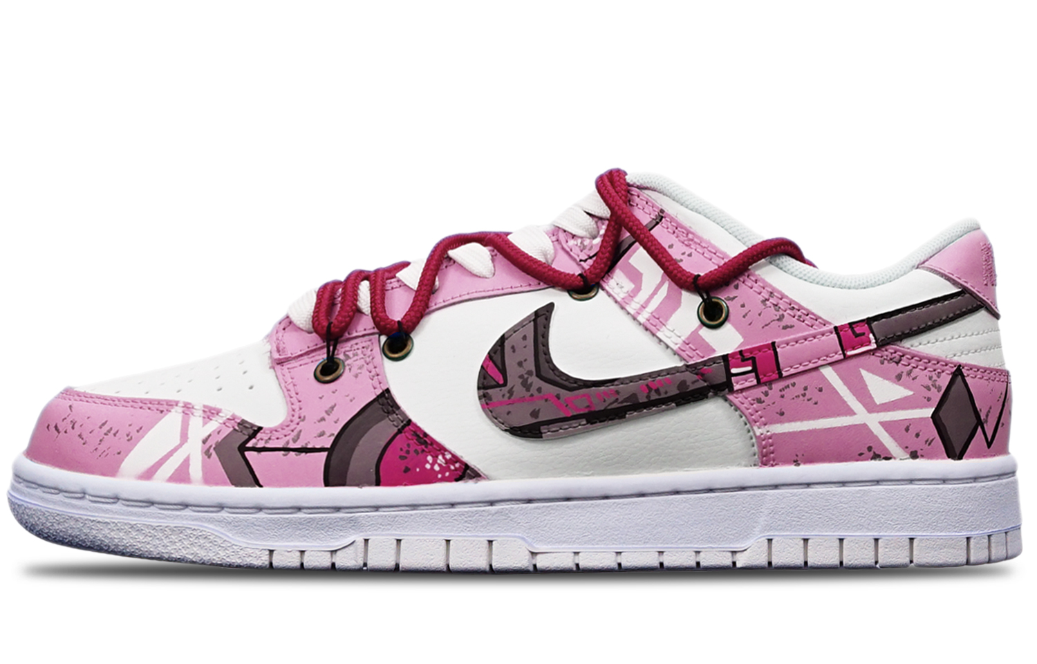 Buy カスタム ダンク ロー "サイバーパンク 赤白" DH9765-100(TeamT-战损红白女S-BOX)