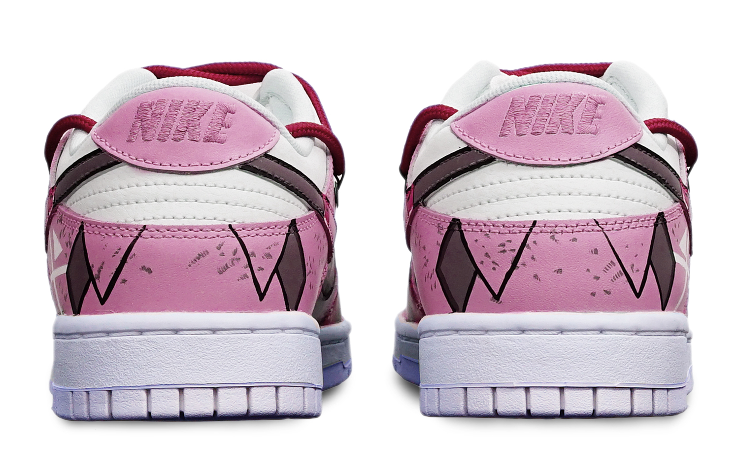 Shop カスタム ダンク ロー "サイバーパンク 赤白" DH9765-100(TeamT-战损红白女S-BOX)