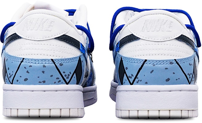 【定製球鞋】Nike Dunk Low 賽博朋克 機械風 Vibe 噴繪 限量特殊鞋盒 解構雙鞋帶 低幫 板鞋 GS 藍白 Shop 【定製球鞋】Nike Dunk Low 賽博朋克 機械風 Vibe 噴繪 限量特殊鞋盒 解構雙鞋帶 低幫 板鞋 GS 藍白