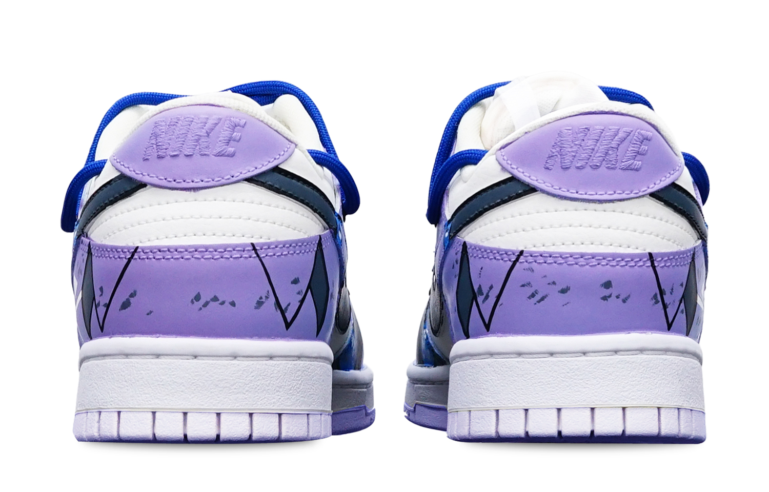 Cheap [Kasut Custom] Nike Dunk Low 'Cyberpunk Gundam Usang Biru Asap Deconstructed' DH9765-100(TeamT-光变雾霾蓝S-BOX)