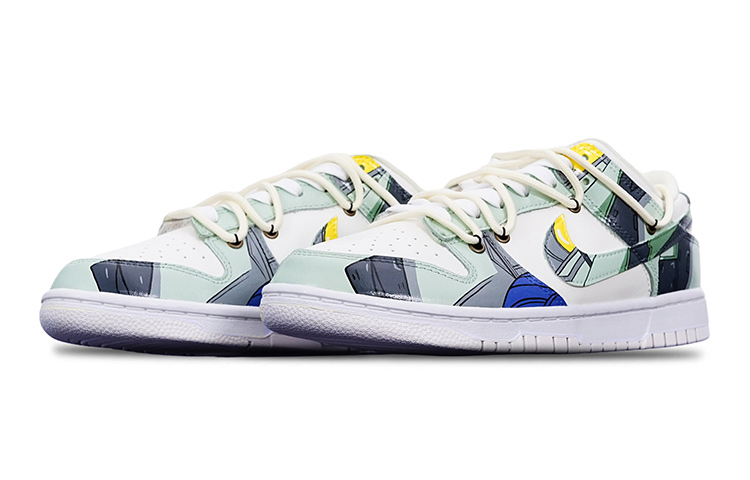 Lookbook [Kasut Custom] Nike Dunk Low 'Getaran Zaku Cyberpunk' DH9765-100(TeamT-扎古绿白黄S-BOX)