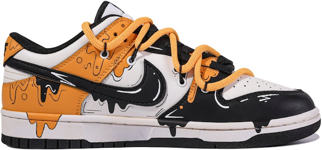 【定製球鞋】 Nike Dunk 低筒達文西定製 黑金流體 特殊鞋盒 復古 寫意 流體 雙鞋帶 簡約 潮流 舒適 透氣 低筒 板鞋 男款 黑黃 Order 【定製球鞋】 Nike Dunk 低筒達文西定製 黑金流體 特殊鞋盒 復古 寫意 流體 雙鞋帶 簡約 潮流 舒適 透氣 低筒 板鞋 男款 黑黃