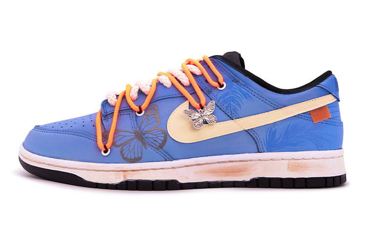 Buy 【定制鞋款】耐克Dunk Low '达芬奇蓝橙涂鸦' DH9765-002(TeamM-女款橘子海)