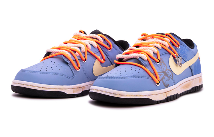 Lookbook 【定制鞋款】耐克Dunk Low '达芬奇蓝橙涂鸦' DH9765-002(TeamM-女款橘子海)