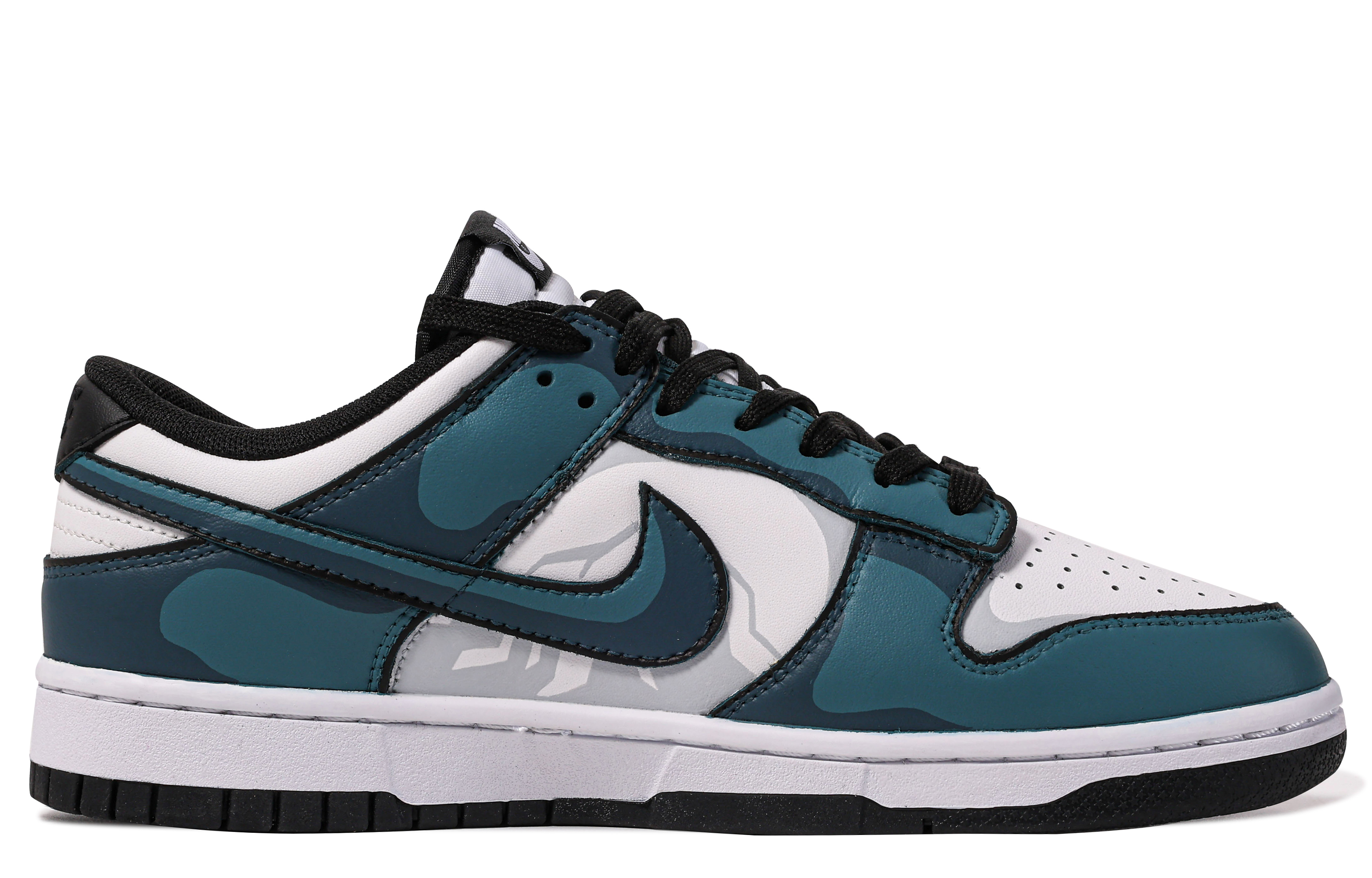 Order [Sepatu Kustom] Nike Dunk Low 'Da Vinci Biru Putih Grafiti' DD1391-100(TeamM-男款普鲁士-BOX)