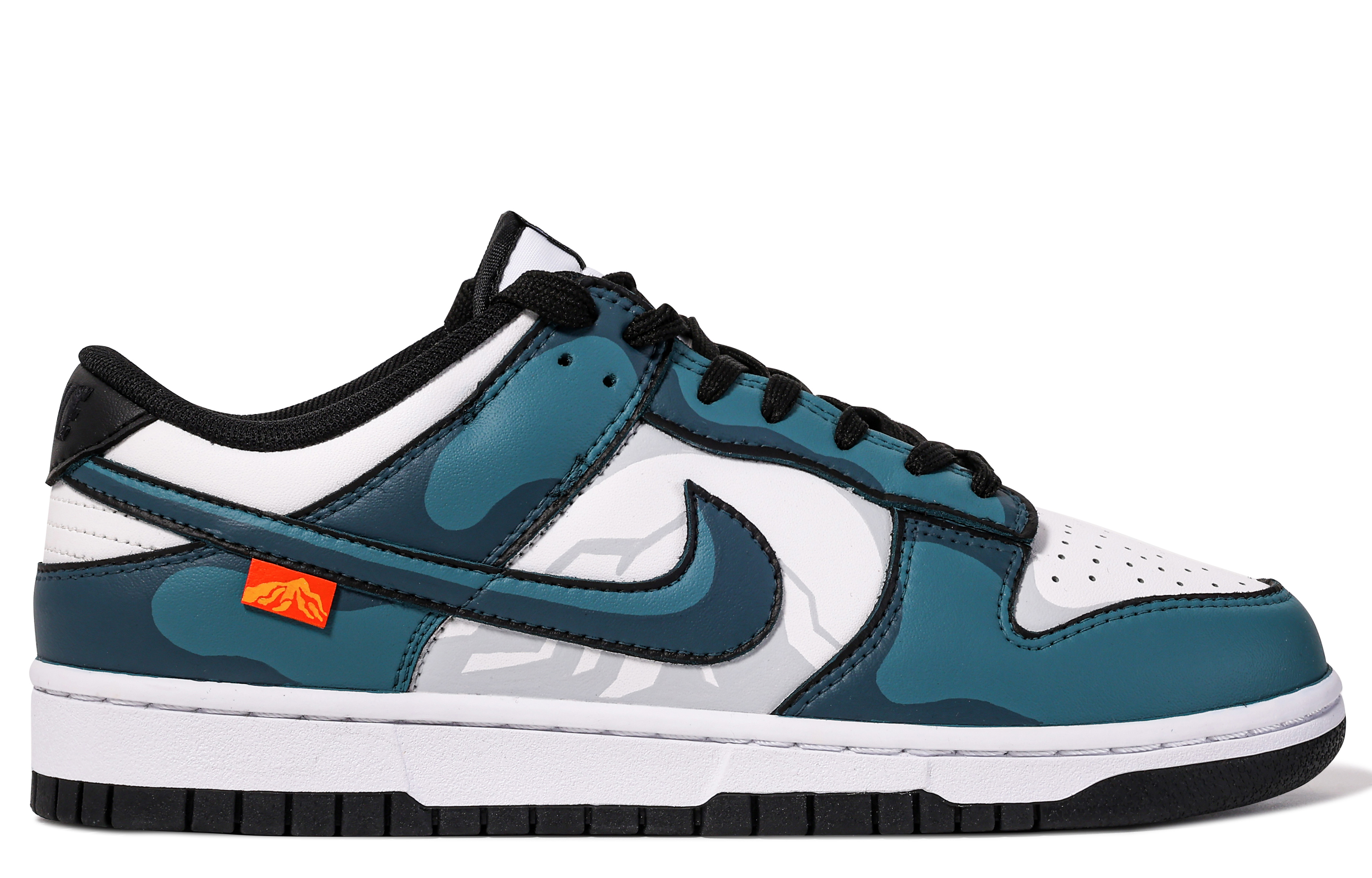 Lookbook [Sepatu Kustom] Nike Dunk Low 'Da Vinci Biru Putih Grafiti' DD1391-100(TeamM-男款普鲁士-BOX)