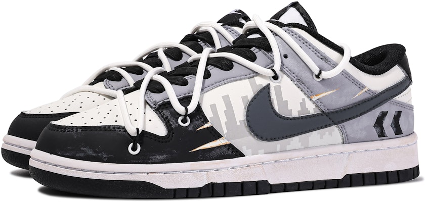 【定制球鞋】 Nike Dunk Low 達芬奇定制 禮盒 城市擴張 復古 都市 簡約 百搭 舒適 低幫 板鞋 GS 黑白灰 Shop 【定制球鞋】 Nike Dunk Low 達芬奇定制 禮盒 城市擴張 復古 都市 簡約 百搭 舒適 低幫 板鞋 GS 黑白灰