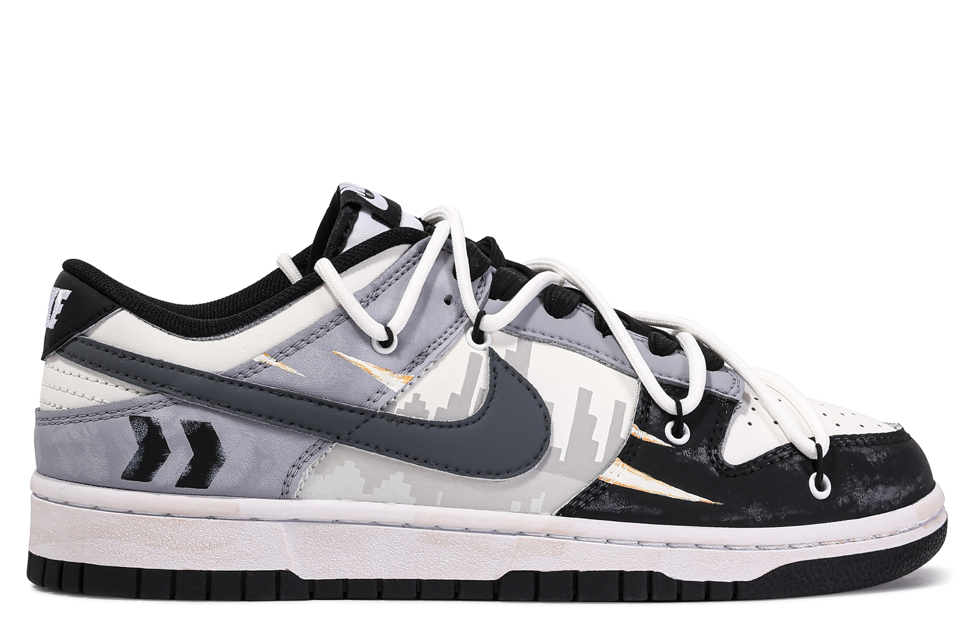 Lookbook [Kasut Custom] Nike Dunk Low 'Da Vinci Custom - Pengembangan Kota' DD1391-100(TeamM-城市扩张-BOX)