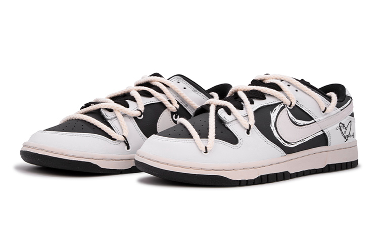 Lookbook Zapatillas Nike Dunk Low 'Da Vinci Custom - Corazón Minimalista Graffiti' DH9765-002(TeamM-女款极简爱心)