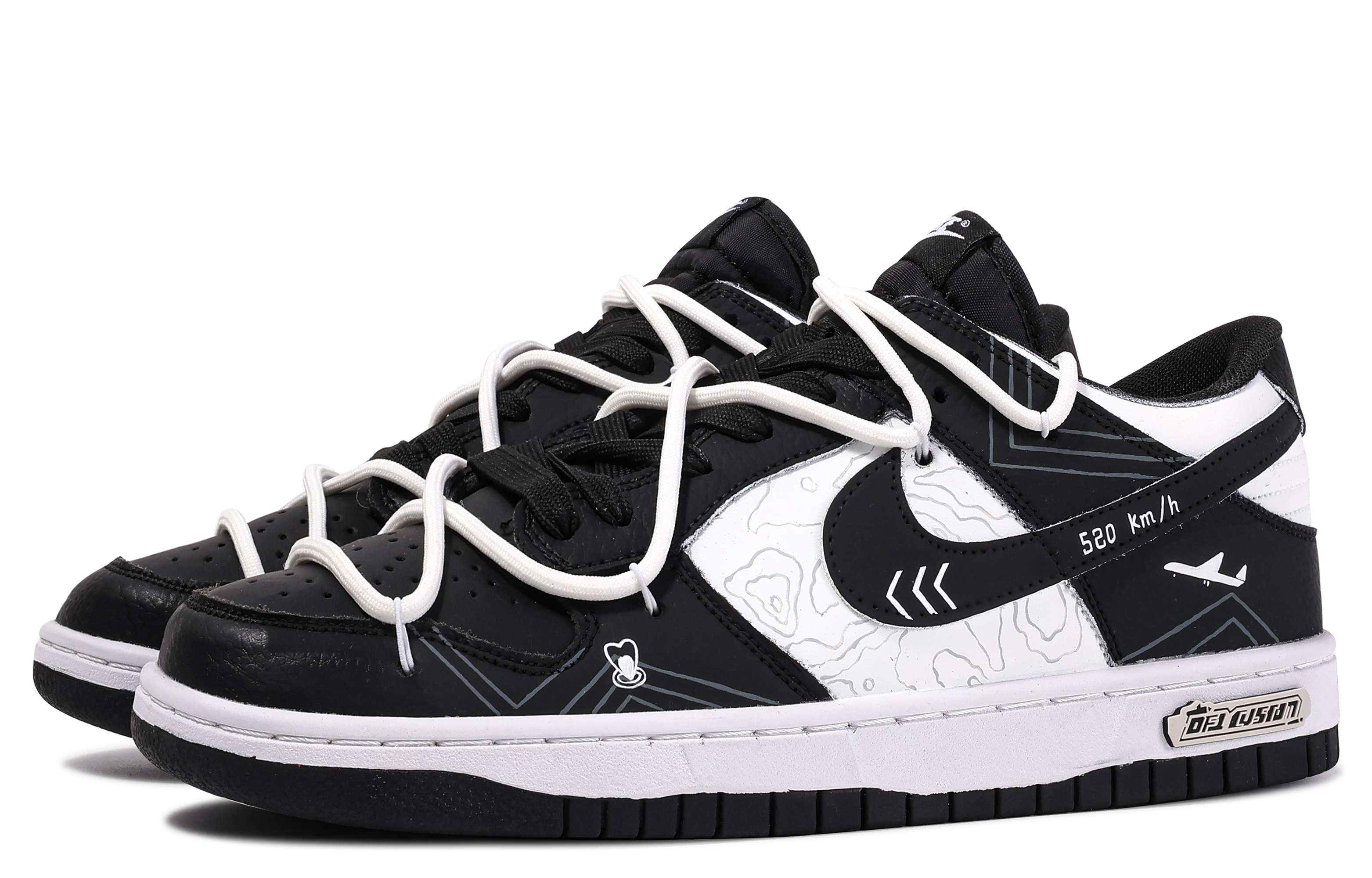 Shop [Sneakers Kustom] Nike Dunk Low 'Da Vinci Kustom' DD1391-100(TeamM-即刻到达-BOX)