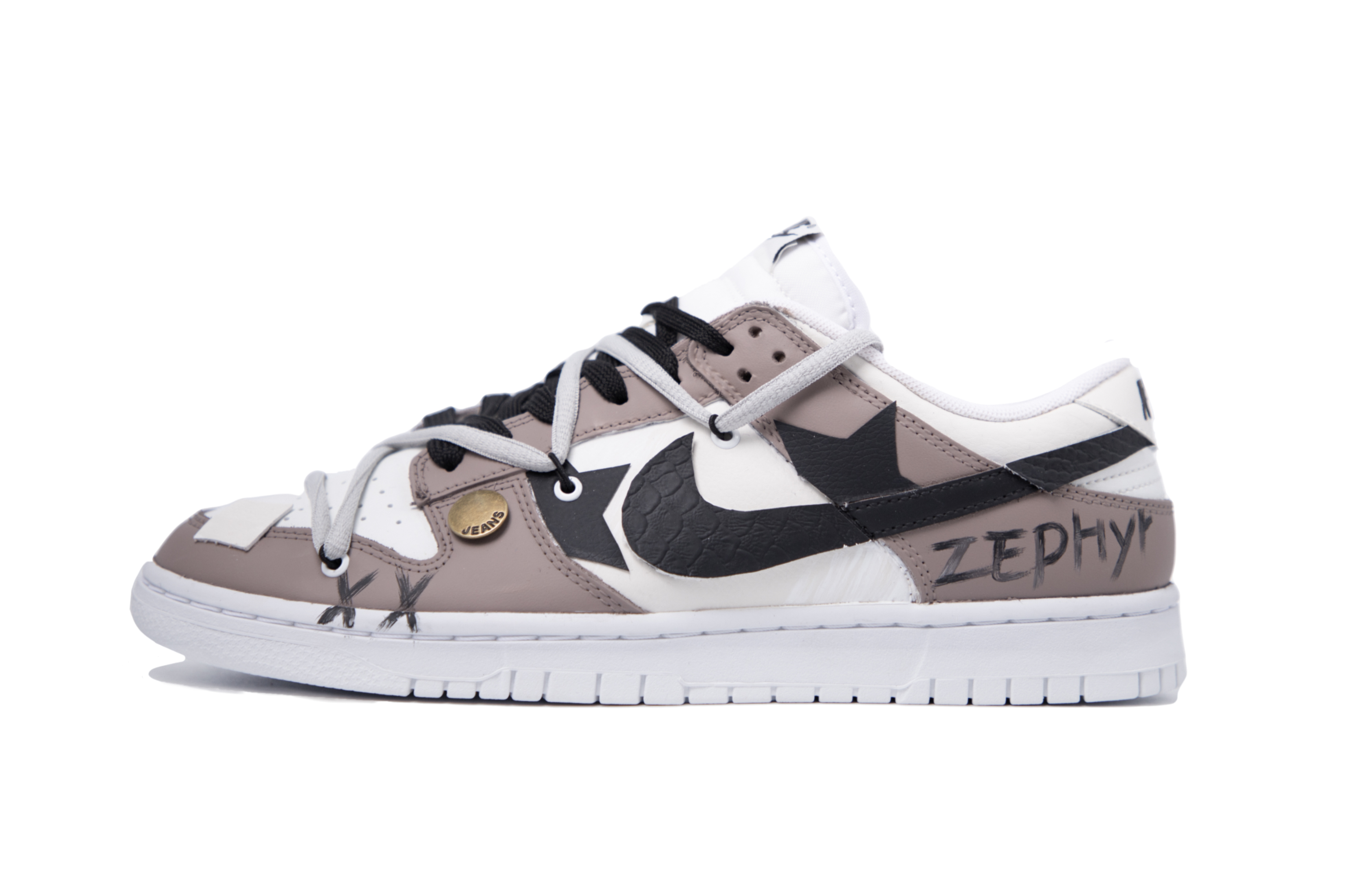 [Custom Shoes] Nike Dunk Low 'Da Vinci Custom Black Brown'