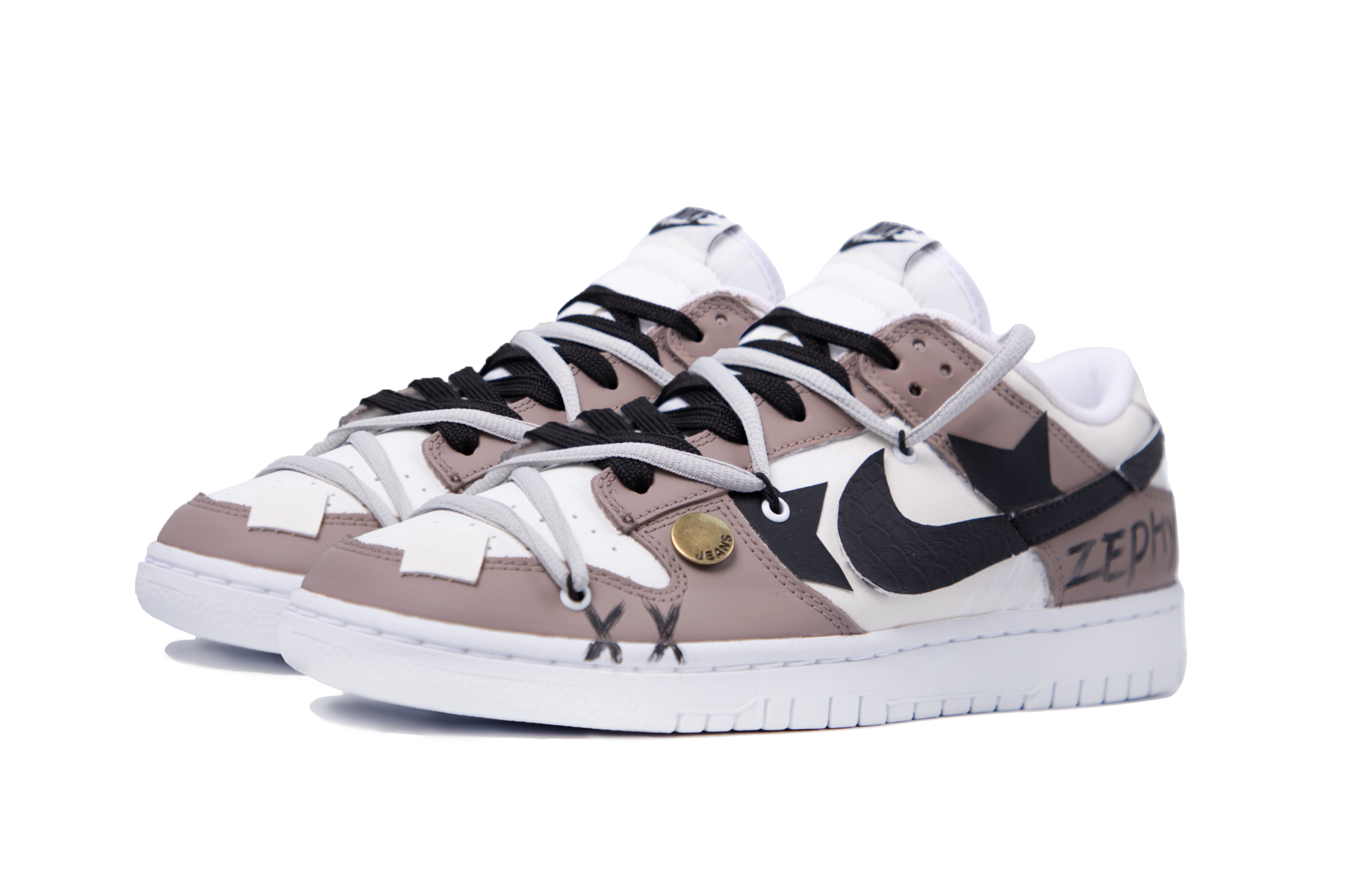 [Custom Shoes] Nike Dunk Low 'Da Vinci Custom Black Brown' 圖 3