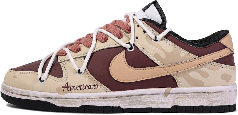 【定制球鞋】Nike Dunk Low 達文西定制 禮盒 半杯冰美式 復古 簡約 百搭 舒適 低筒 板鞋 GS 棕紅 Buy 【定制球鞋】Nike Dunk Low 達文西定制 禮盒 半杯冰美式 復古 簡約 百搭 舒適 低筒 板鞋 GS 棕紅