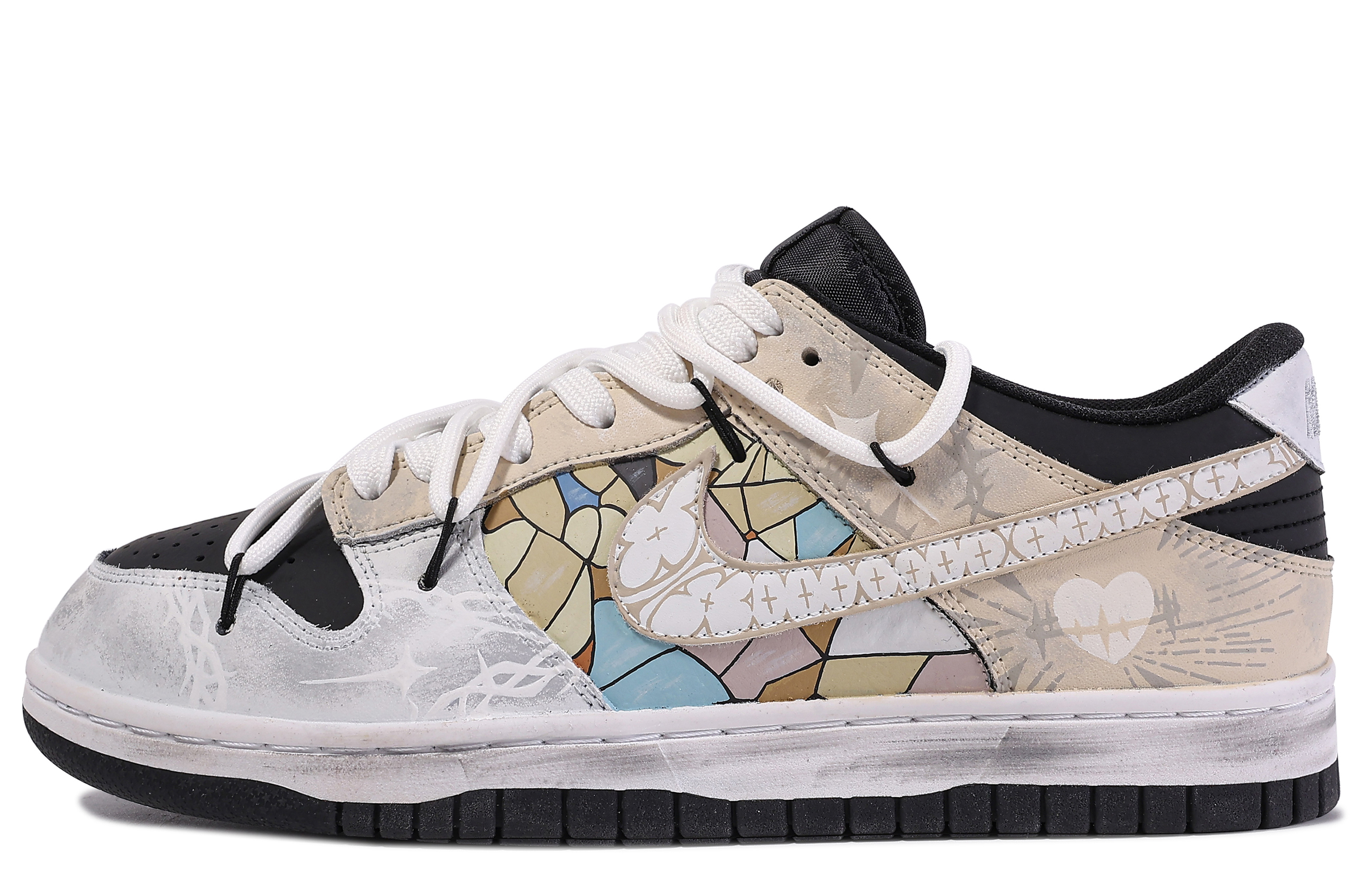 Buy [Custom Shoes] Nike Dunk Low 'Da Vinci Custom Coklat-Abu' DJ6188-002(TeamM-教堂-BOX)