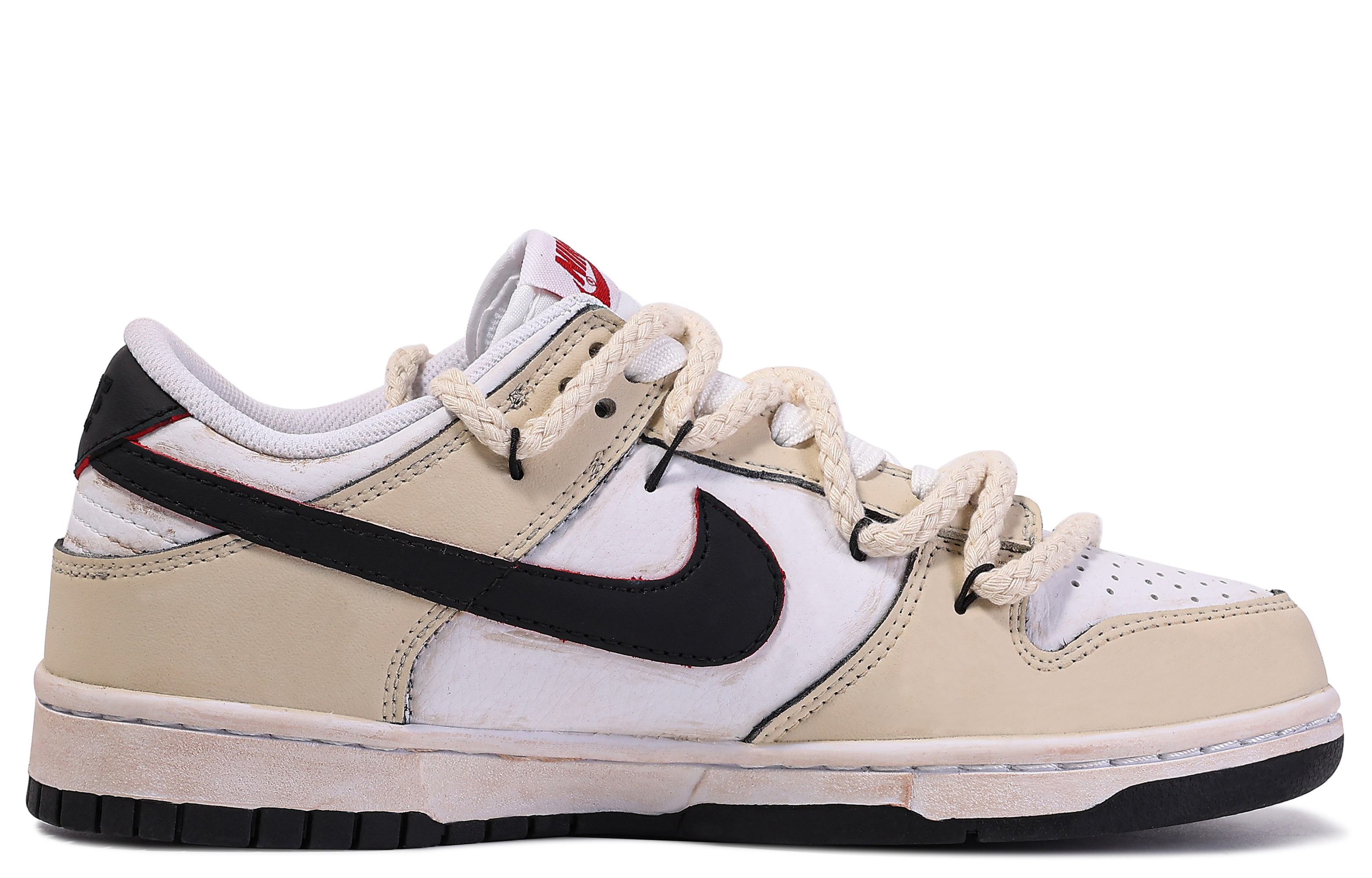 Order [Kasut Disesuaikan] Nike Dunk Rendah 'Da Vinci Custom Coklat-Putih' FB3354-001(TeamM-大时报)